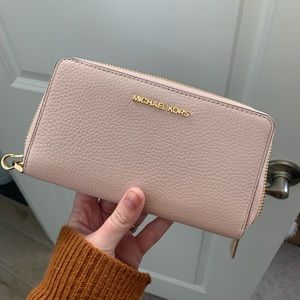 Michael Kors Large Pebbled Leather Travel Wallet